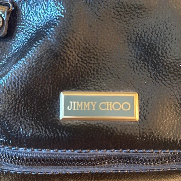 Jimmy Choo Shiny Olive Mahala Shoulder Bag